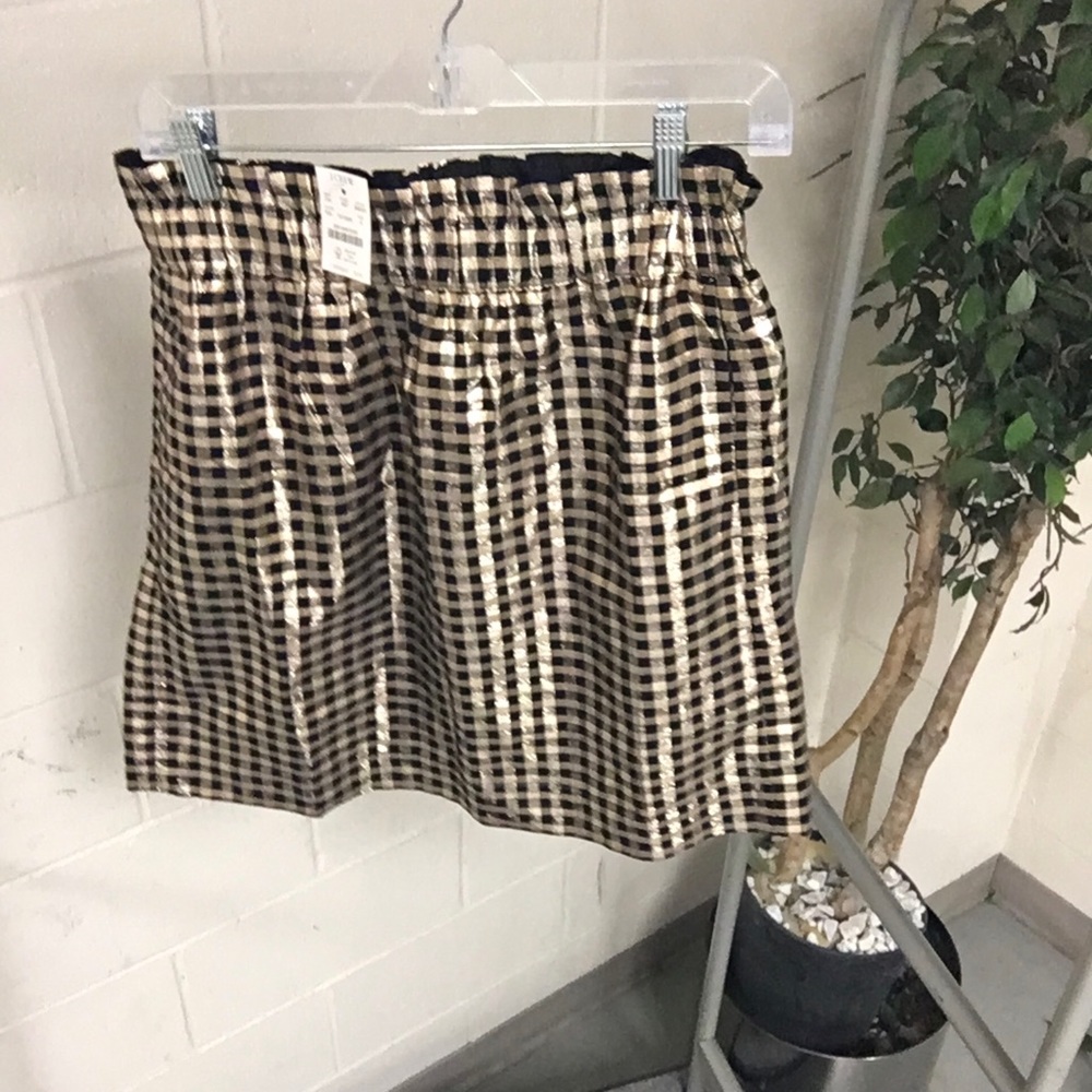 Black and gold J.Crew mini skirt size small